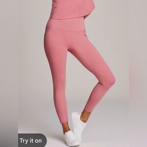 RBX Pink Ankle 7/8 Leggings High Rise Stretch Women L/G Large Live Life Active